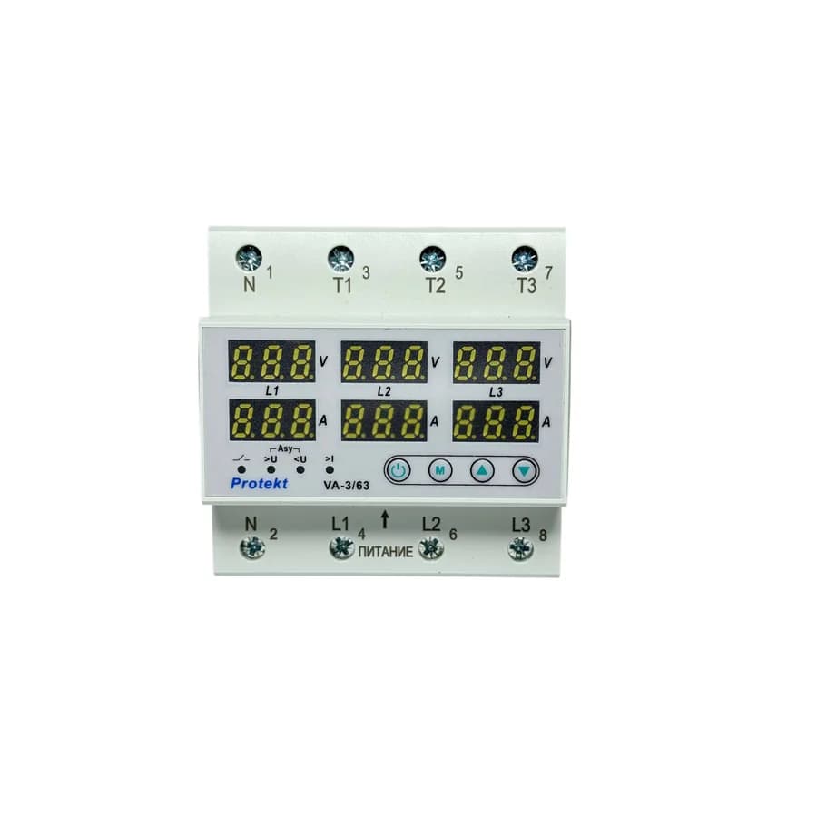 AV 63A 3-ФАЗНОЕ РЕЛЕ НАПРЯЖЕНИЯ