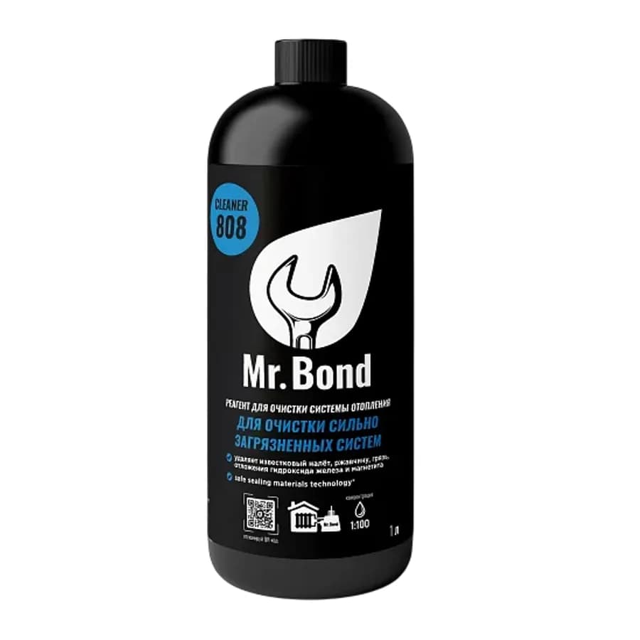 Mr. Bond 808 Реагент для прочистки сильных загрязненных систем отопления 1л